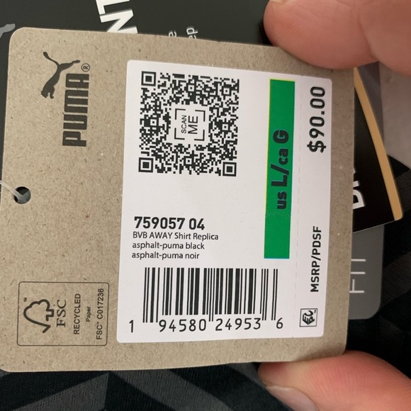 BRAND NEW AUTHENTIC Borussia Dortmund Puma 2021/22 Away Replica Jersey - Black - Picture 6 of 7